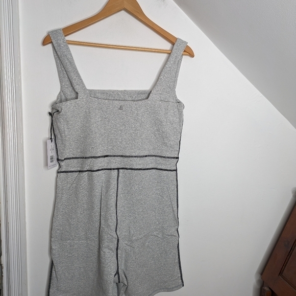 WEWOREWHAT Heather Grey Contrast Stitch Cotton Blend Corset Bodysuit NEW Size XL - Picture 6 of 7